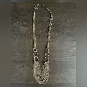 Simply Vera Vera Wang Gold Multi-Strand Chain Necklace Links Statement Necklace